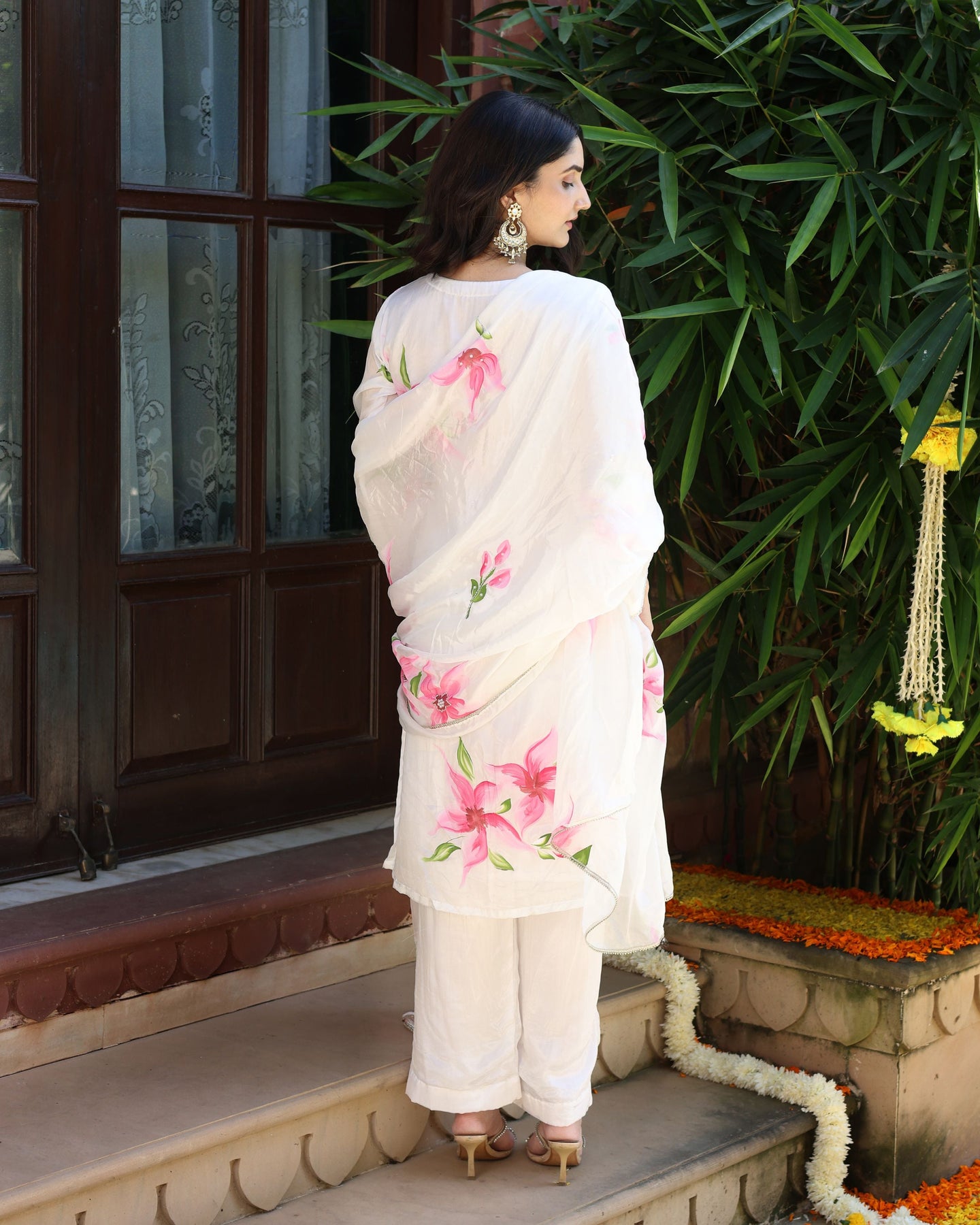 Women Embroidery Pure Tebby Silk Digital Printed Kurta And Dupatta With Pant